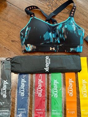 Under Armour High Impact Sports Bra NWT & Xtreme Bands Resistance Loop Set